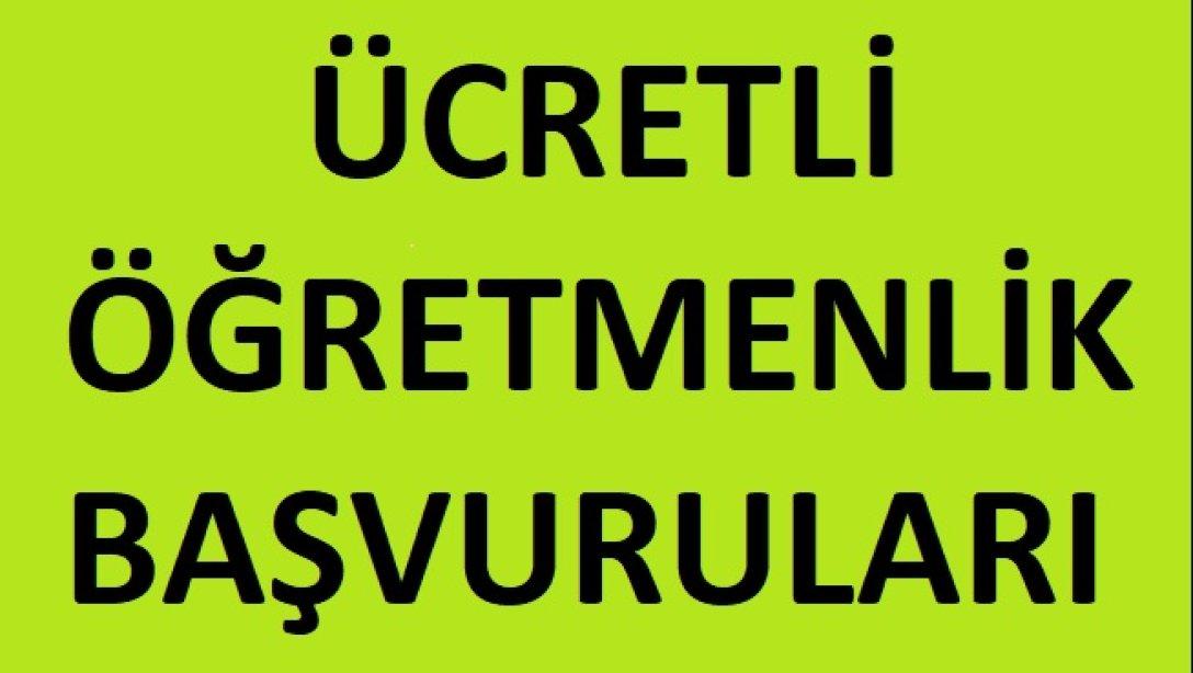 Ücretli Öğretmenlik Başvuruları Başladı.